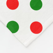 Christmas - Green and Red Polka Dots Pattern Fleece Deken (Hoek)