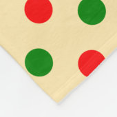 Christmas - Green and Red Polka Dots Pattern Fleece Deken (Hoek)
