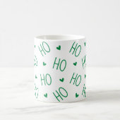 Christmas Green and White Coffee Mug Ho Ho Ho Koffiemok (Center)