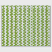 Christmas Green and White Polka Dots Cadeaupapier (Vlak)