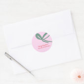 Christmas Green Bows Hand Drawn Ronde Sticker (Envelop)
