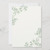 Christmas Green Chinoiserie Brew Tea Baby shower Kaart (Achterkant)