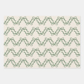 Christmas Green & Cream Moderne Vakantie Tiny Bows Inpakpapier Vel (Voorkant 3)