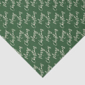 Christmas Green Elegant Script Tissuepapier (Detail)
