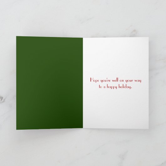 Christmas Green Farm Tractor In Snow Kaart (Binnen)