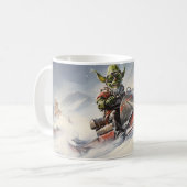 Christmas Green Goblin #5 rijden op een sneeuwscoo Koffiemok (Voorkant links)