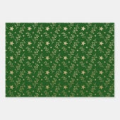 CHRISTMAS GREEN & GOLD HOLIDAY TRENATIONS INPAKPAPIER VEL (Voorkant 2)