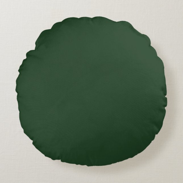 Christmas Green, Holiday Green, Solid Green,  Rond Kussen (Voorkant)