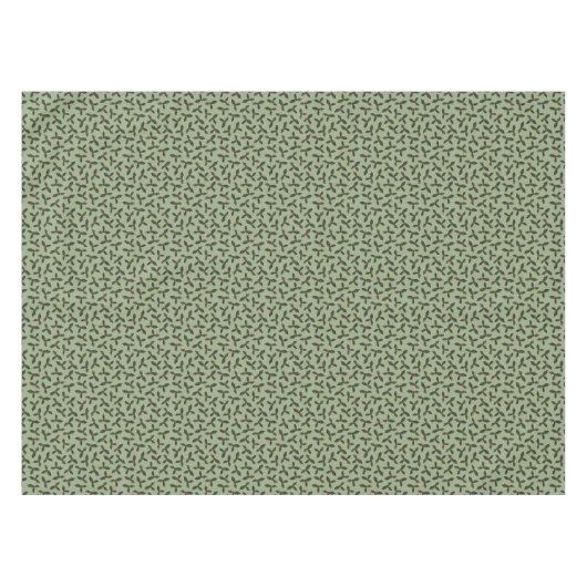 Christmas Green Holly Pattern Tafelkleed (Voorkant (Horizontaal))