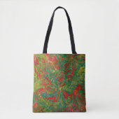 Christmas Green Red Gold abstract gemarmerd Tote Bag (Voorkant)