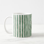 Christmas Green Stripes Snowflake Koffiemok (Links)