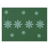 Christmas Green Tablecloth with Snowflake Pattern Tafelkleed (Voorkant (Horizontaal))