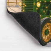 Christmas Green Tractor With Glowing Lights Muismat (Hoek)