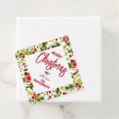 Christmas Greenery Berries Holiday Bedankjes Labels (In situ)