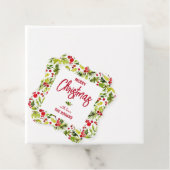 Christmas Greenery Berries Holiday Bedankjes Labels (In situ)