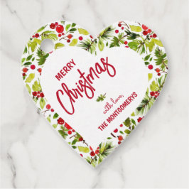 Christmas Greenery Berries Holiday Bedankjes Labels