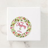 Christmas Greenery Berries Holiday Bedankjes Labels (In situ)