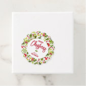 Christmas Greenery Berries Holiday Bedankjes Labels (In situ)