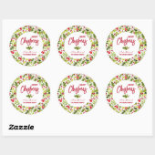Christmas Greenery Berries Homemade Food Holiday Ronde Sticker (Vel)
