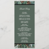 Christmas Greenery double side program card  Programmakaart (Achterkant)