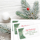 Christmas Greenery Holiday Adres Label