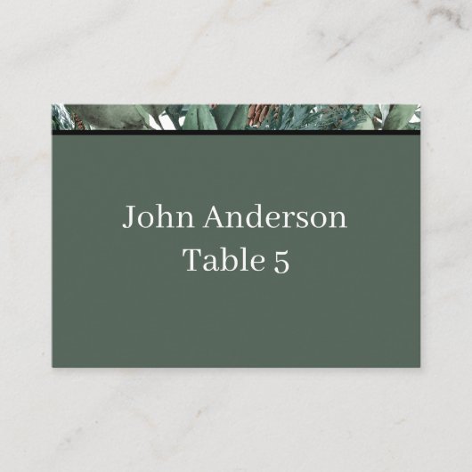 Christmas Greenery Place Card Plaatskaartje (Voorkant)