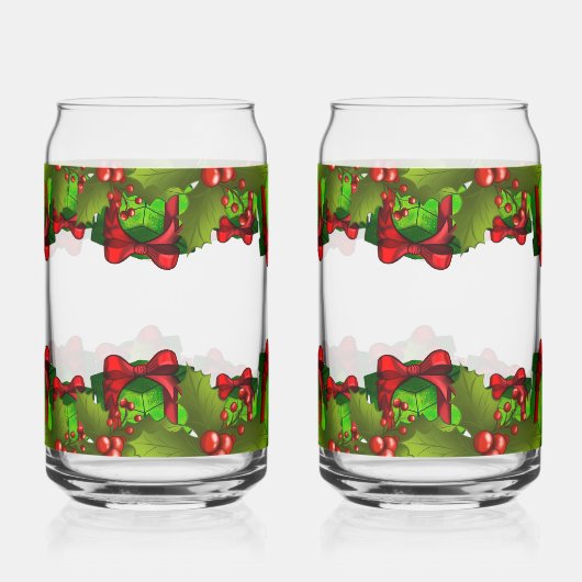 Christmas Greenery & Presents: Magical Holiday Blikvorm Glas (Voorkant)