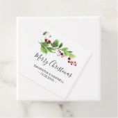 Christmas Greenery Red Berries Bedankjes Labels (In situ)