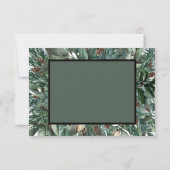 Christmas Greenery RSVP card Kaartje (Achterkant)