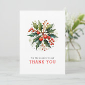 Christmas Greenery Small Business Holiday Card Feestdagenkaart (Staand voorkant)