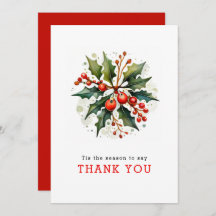 Christmas Greenery Small Business Holiday Card