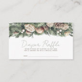 Christmas Greenery Swag Luier Raffle Ticket Informatiekaartje (Voorkant)