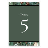 Christmas Greenery Table Number Card Kaart (Achterkant)