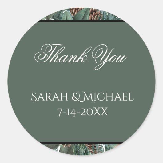 Christmas Greenery Wedding Stickers (Voorkant)