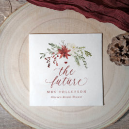 Christmas Greenery Winter Bridal Shower Wedding Servet