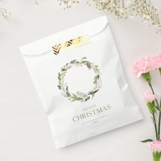 Christmas Greenery Wreath Bedankzakje (Gezegeld)