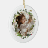 Christmas Greenery Wreath Keramisch Ornament (Rechts)