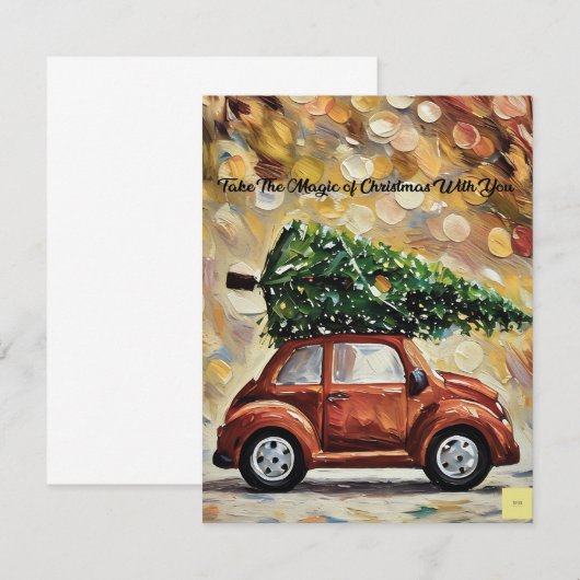 Christmas greeting card bedankkaart (Voorkant / Achterkant)