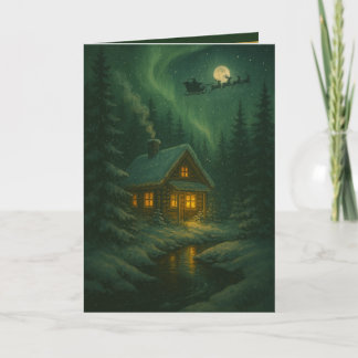 Christmas Greeting Card - Cabin in the Woods Kaart