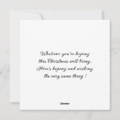 Christmas Greeting Card Feestdagenkaart (Achterkant)