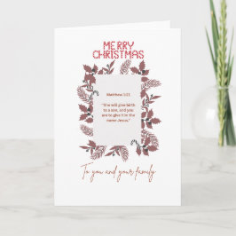 Christmas Greeting Card-matthew1:21 Kaart