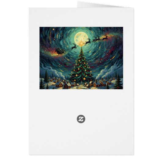 Christmas Greeting Card - Van Gogh Starry Sky (Achterkant)