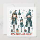 Christmas Greeting Postcard Feestdagenkaart (Voorkant)