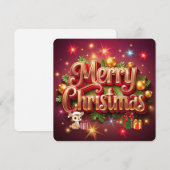 Christmas Greeting Postcard Feestdagenkaart (Voorkant / Achterkant)