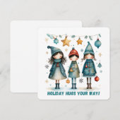 Christmas Greeting Postcard Feestdagenkaart (Voorkant / Achterkant)