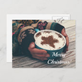 Christmas greeting postcard template feestdagenkaart (Voorkant / Achterkant)