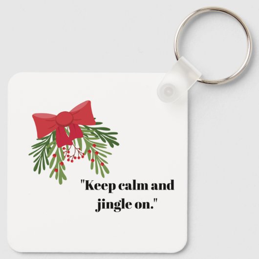 Christmas Greeting Sleutelhanger (Achterkant)