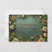 Christmas Greeting With Beautiful Baby Bedankkaart (Achterkant)