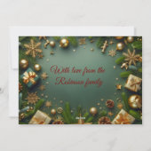 Christmas Greeting With Beautiful Baby Feestdagenkaart (Achterkant)