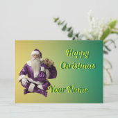 Christmas Greeting with beautiful party  Feestdagenkaart (Staand voorkant)